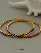 AD stone bangle (Pair) - KF100805 2-Zilmor